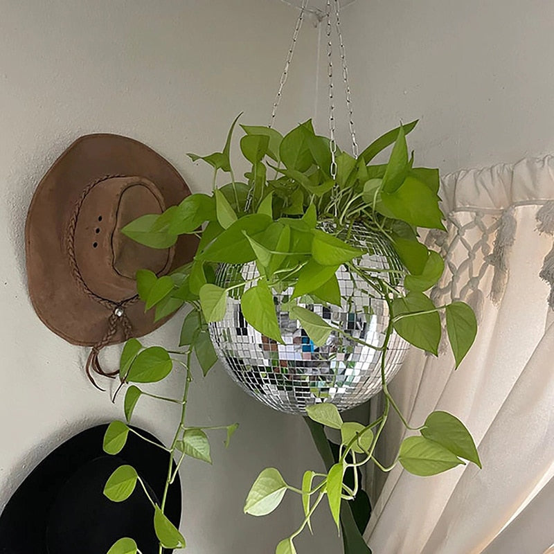 Disco Ball Hanging Vase